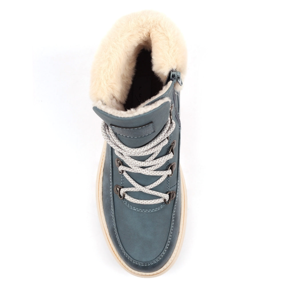 Lunar Evelyn mid blue waterproof boots sizes 4-8 (37-41)