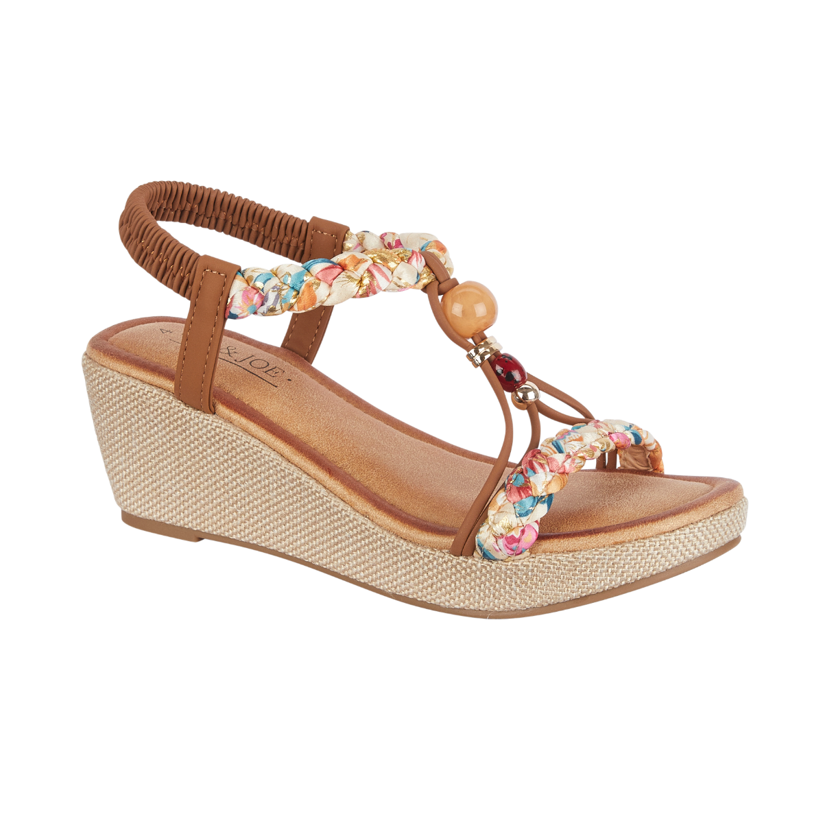 Jo & Joe Faro camel wedge sandal sizes 4-8 (37-41)
