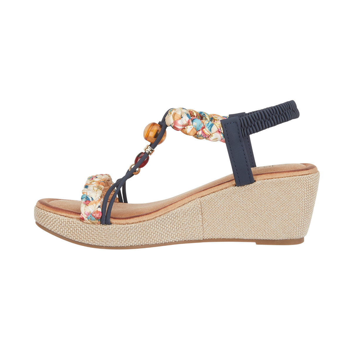 Jo & Joe Faro navy wedge sandal sizes 4-8 (37-41)