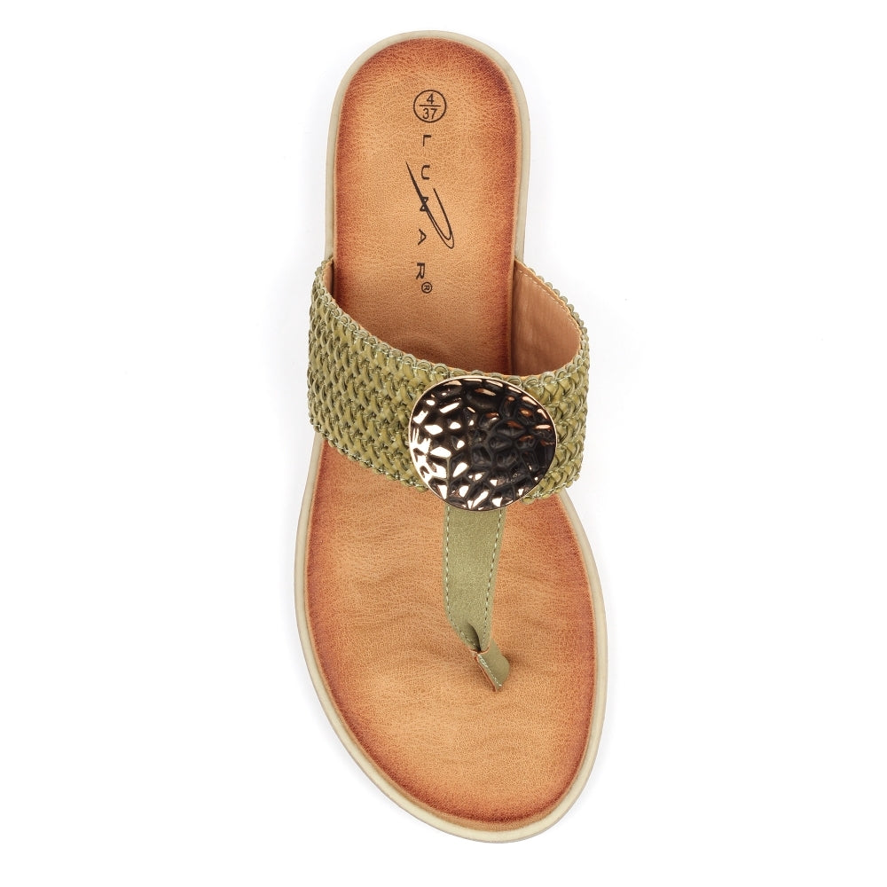 Lunar Fiona khaki sandal sizes 4-8 (37-41)