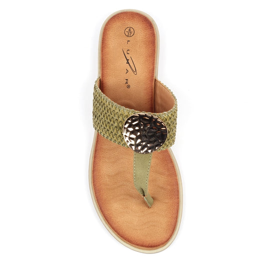Lunar Fiona khaki sandal sizes 4-8 (37-41)