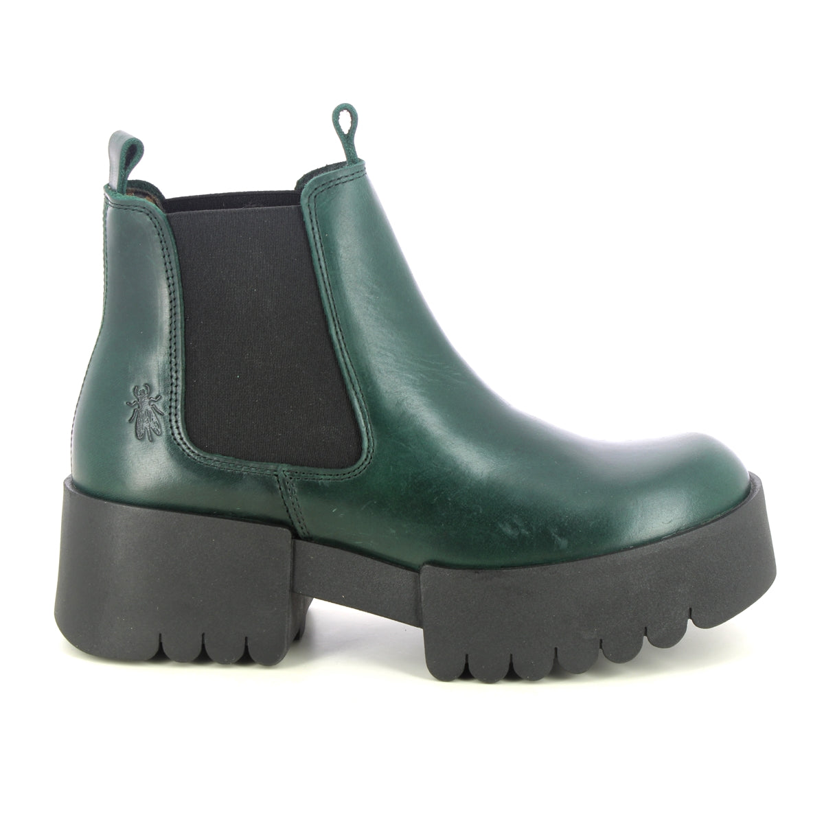 Fly of London Exia Rug petrol leather chunky Chelsea boot sizes 4-8