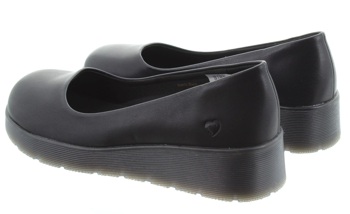 Heavenly Feet bambi black slip on shoes 4-8 (37-41)