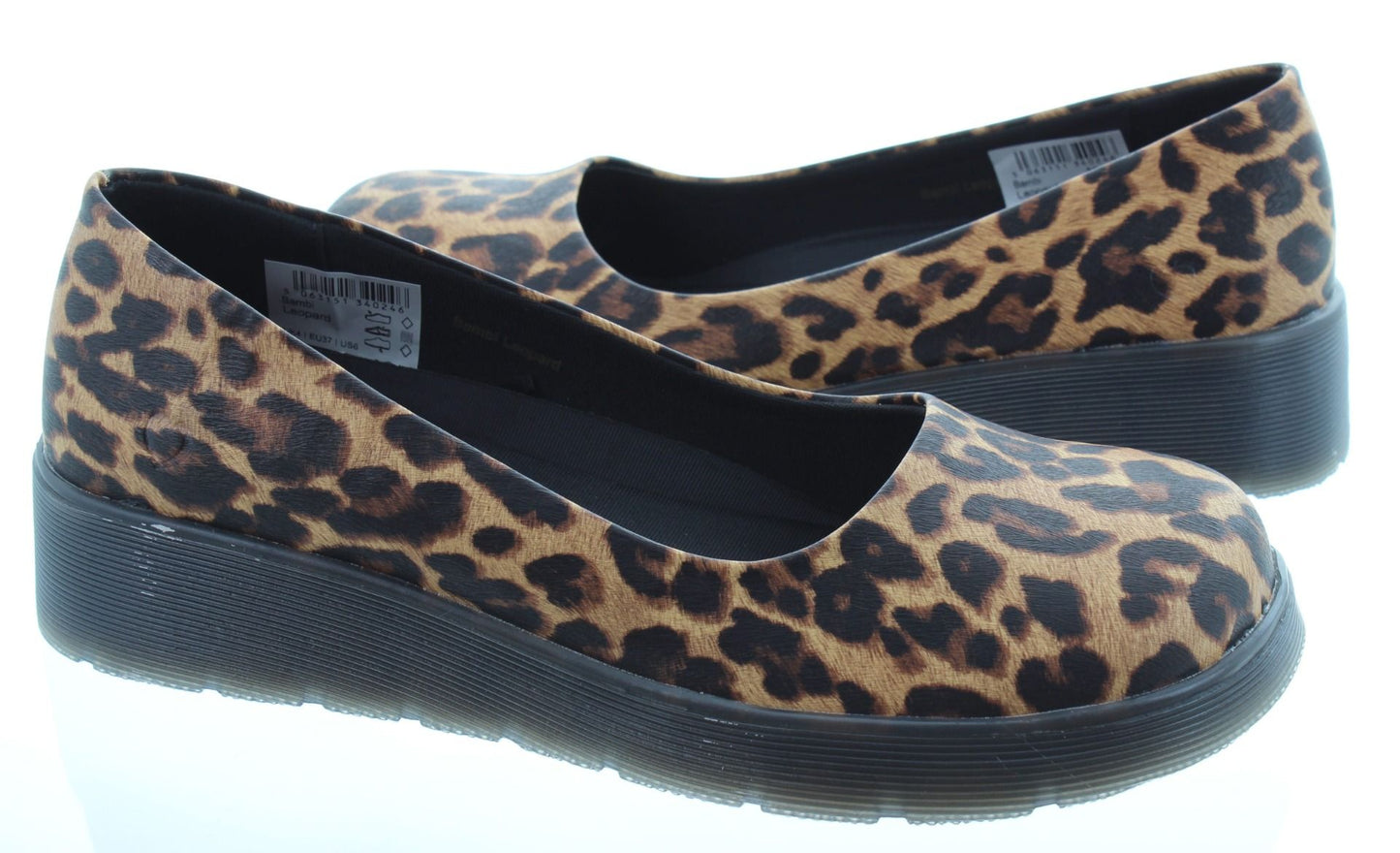 Heavenly Feet bambi leopard print slip on shoes 4-8 (37-41)