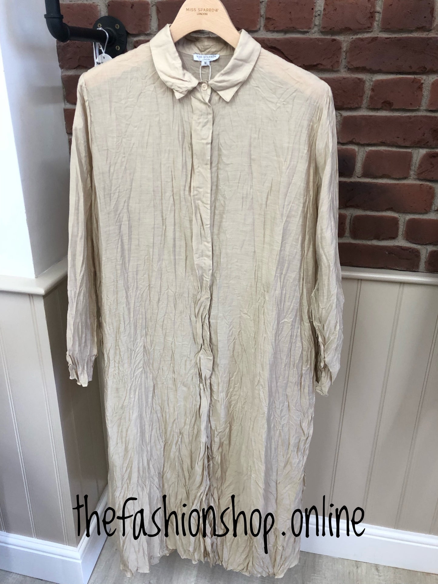 Miss Sparrow stone shirt dress S-L