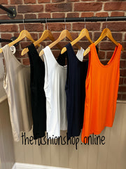 Plus size orange quality round neck vest 18-24