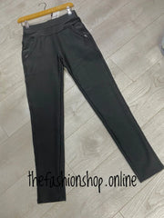 Grey wonderful fit jeggings pocket detail sizes 8-24