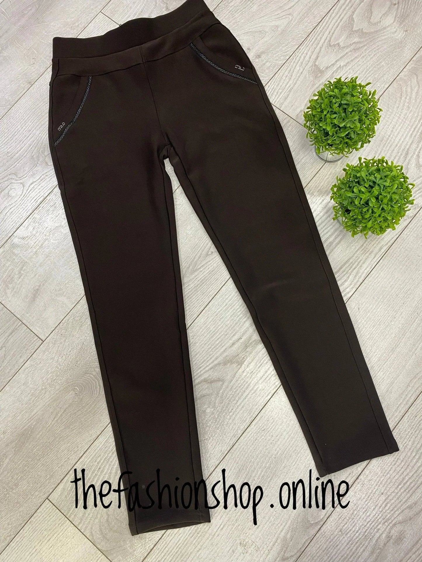 Brown jeggings wonderful fit with pocket detail 8-22