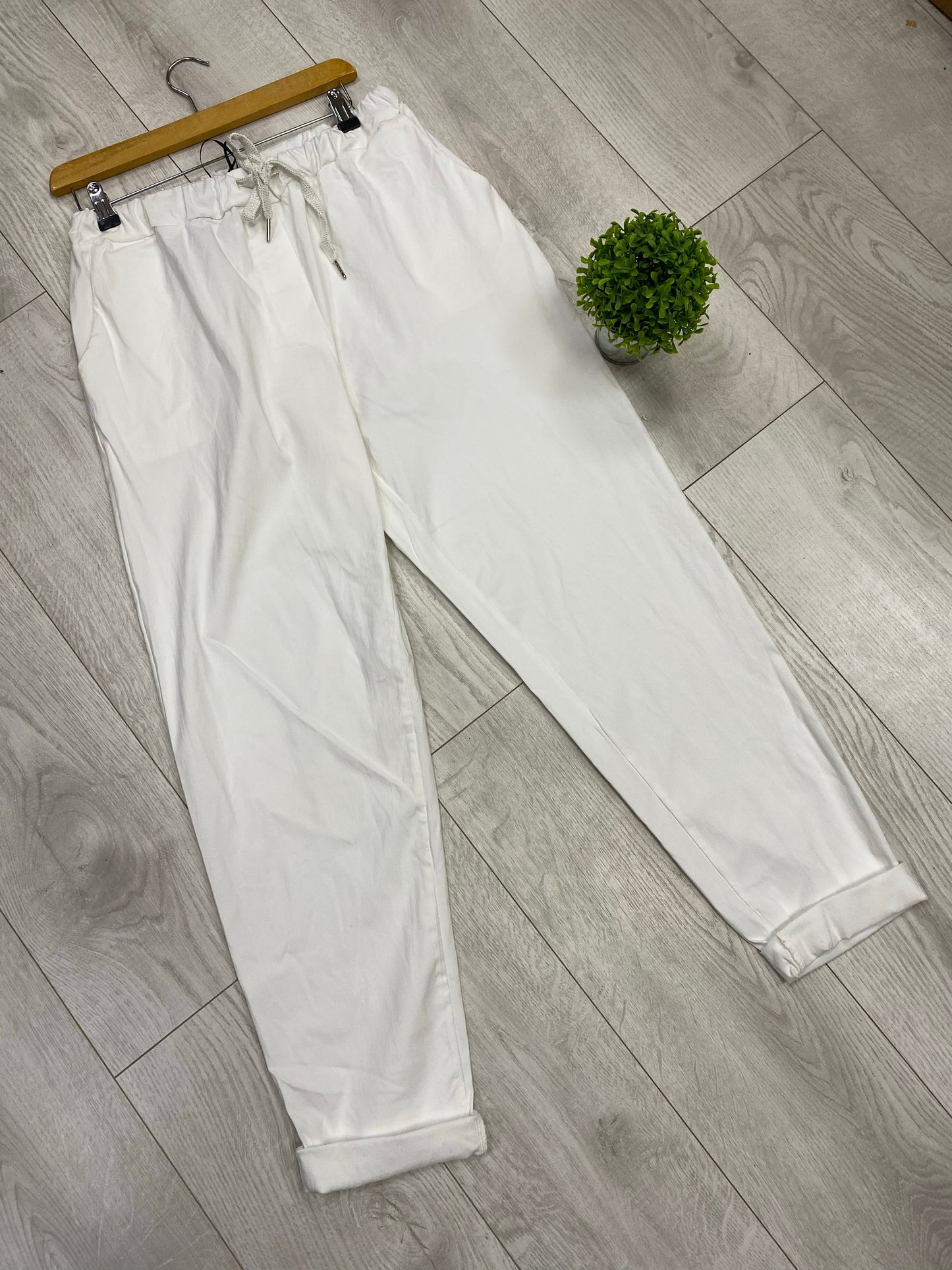 Plus size white classic magic trousers 18-24