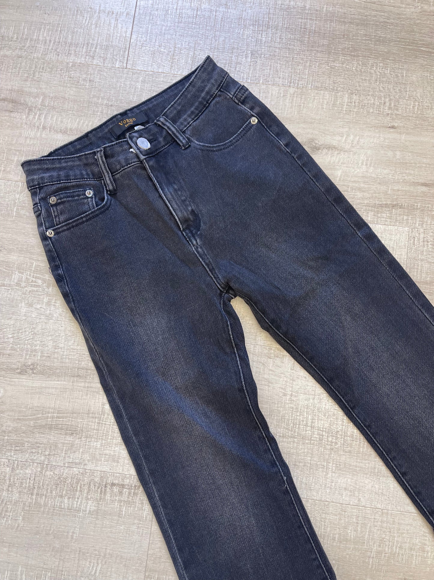 Washed black bootcut jeans sizes 8-16