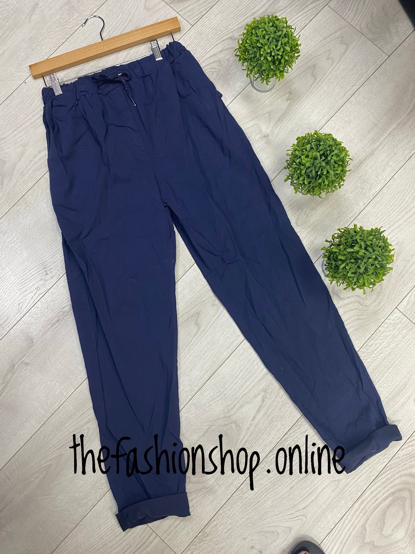 Plus size navy classic magic trousers 18-24