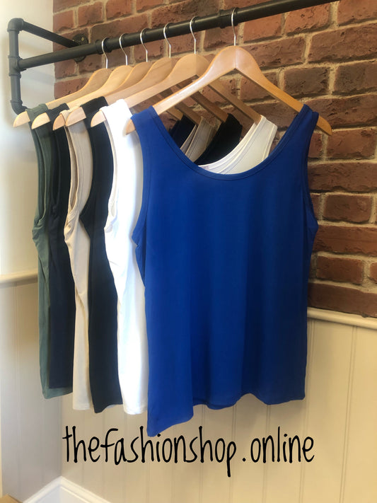 Royal blue quality round neck vest 10-16