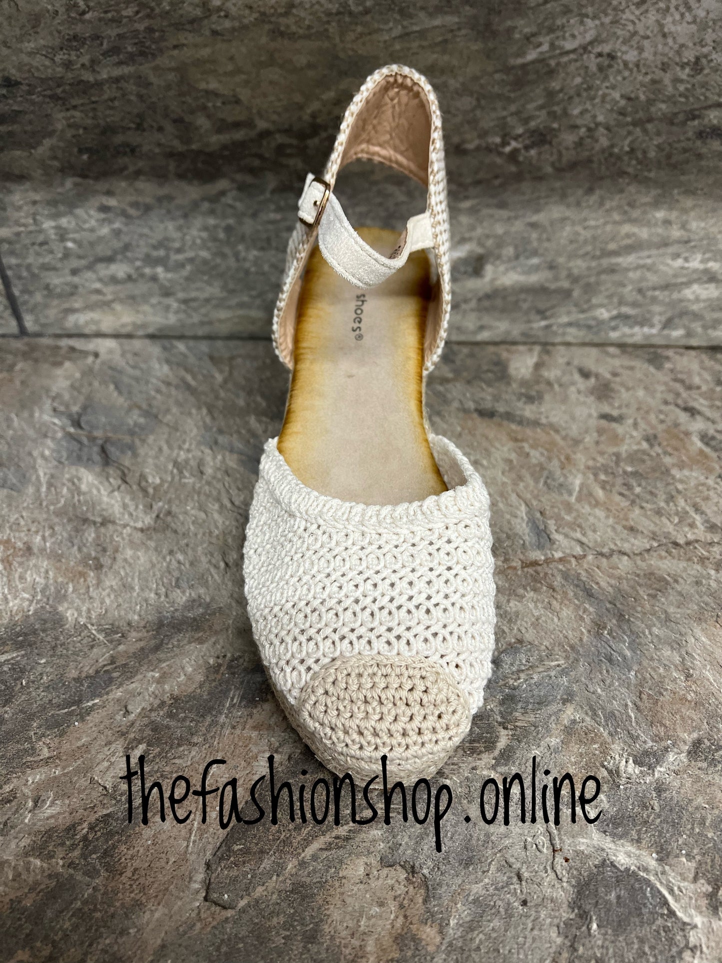 Beige espadrille wedge 3-8