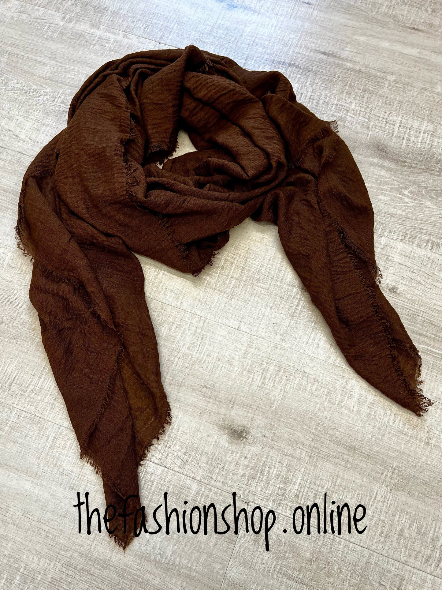 Brown lightweight scarf