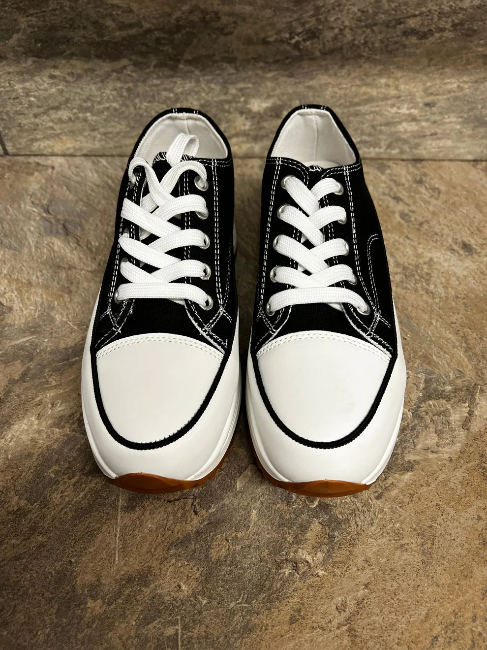 Black Chunky lace up trainer sizes 3-8 (36-41)