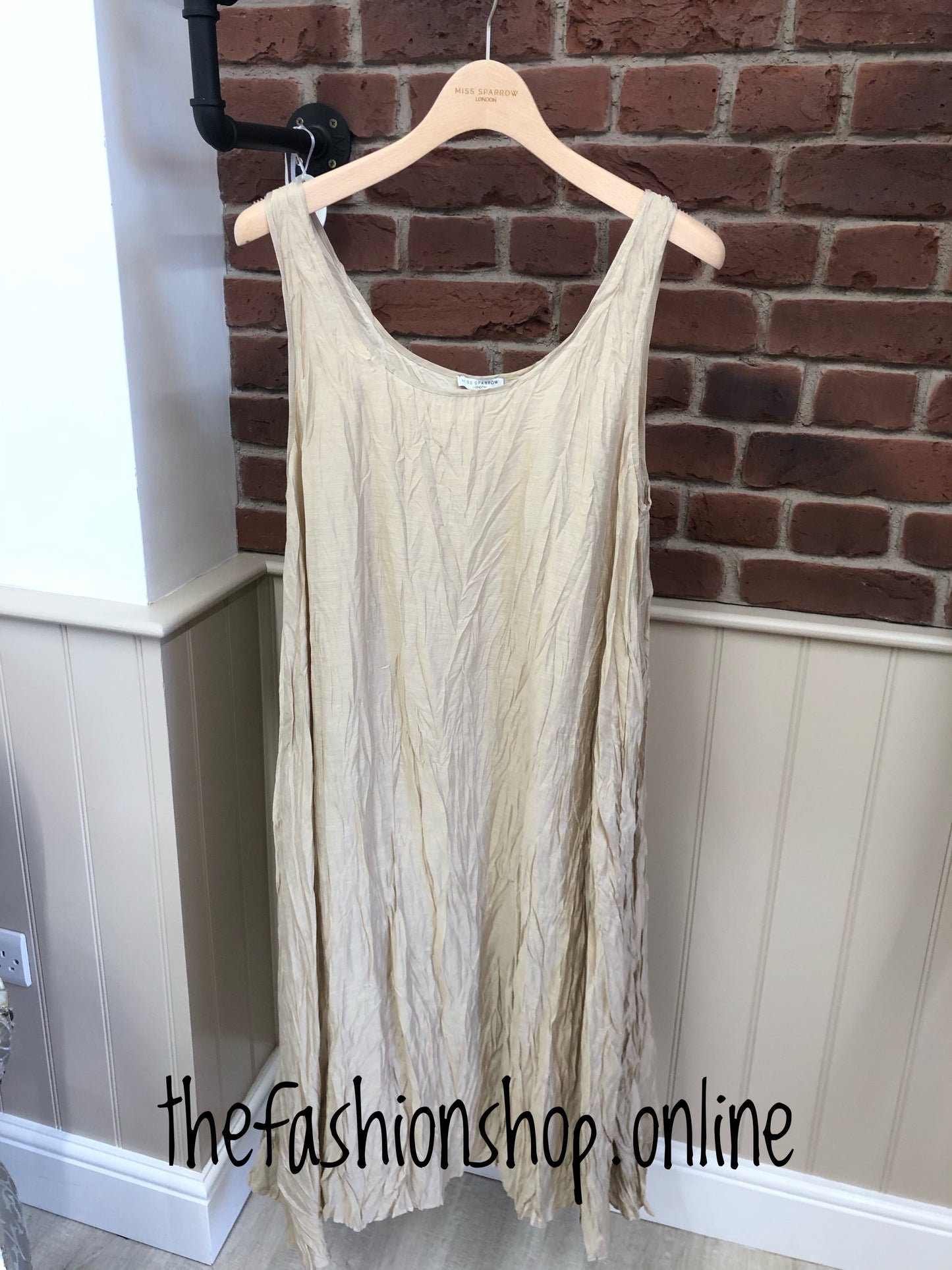Miss sparrow stone vest dress S-L