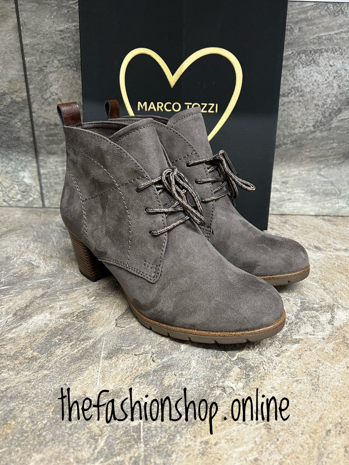 Marco Tozzi pepper heeled lace up boot 4-9