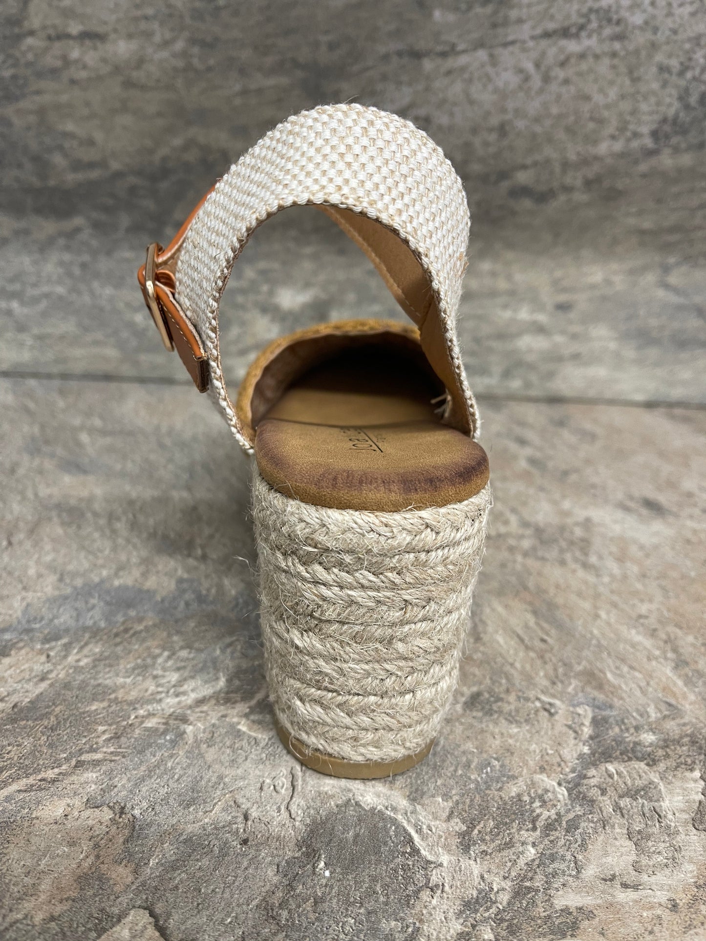 Camel espadrille wedge 3-8