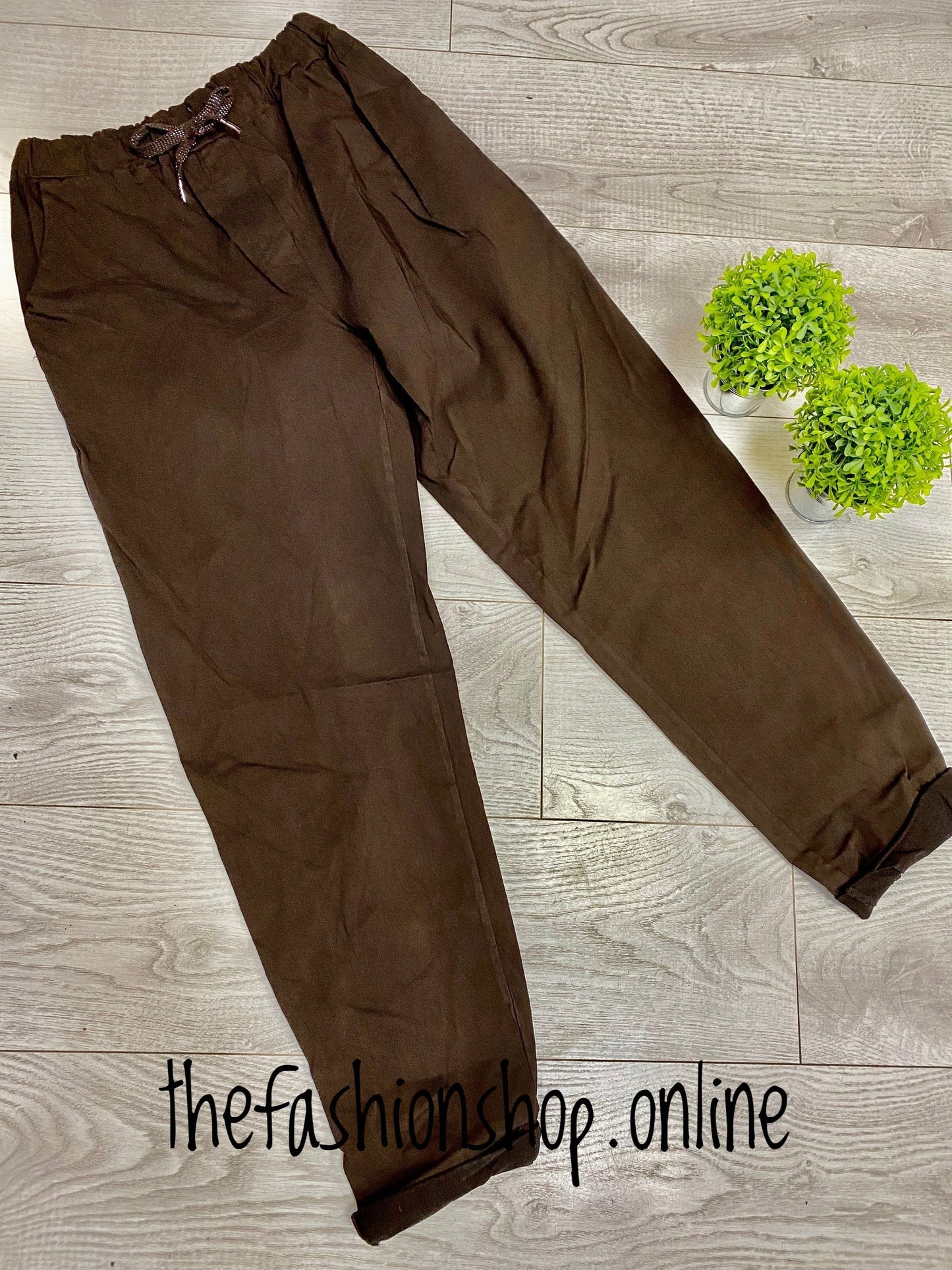 Plus size brown classic magic trousers 18-24