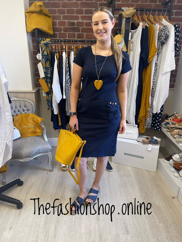 Alice Collins navy Hettie dress 10 12 14 16