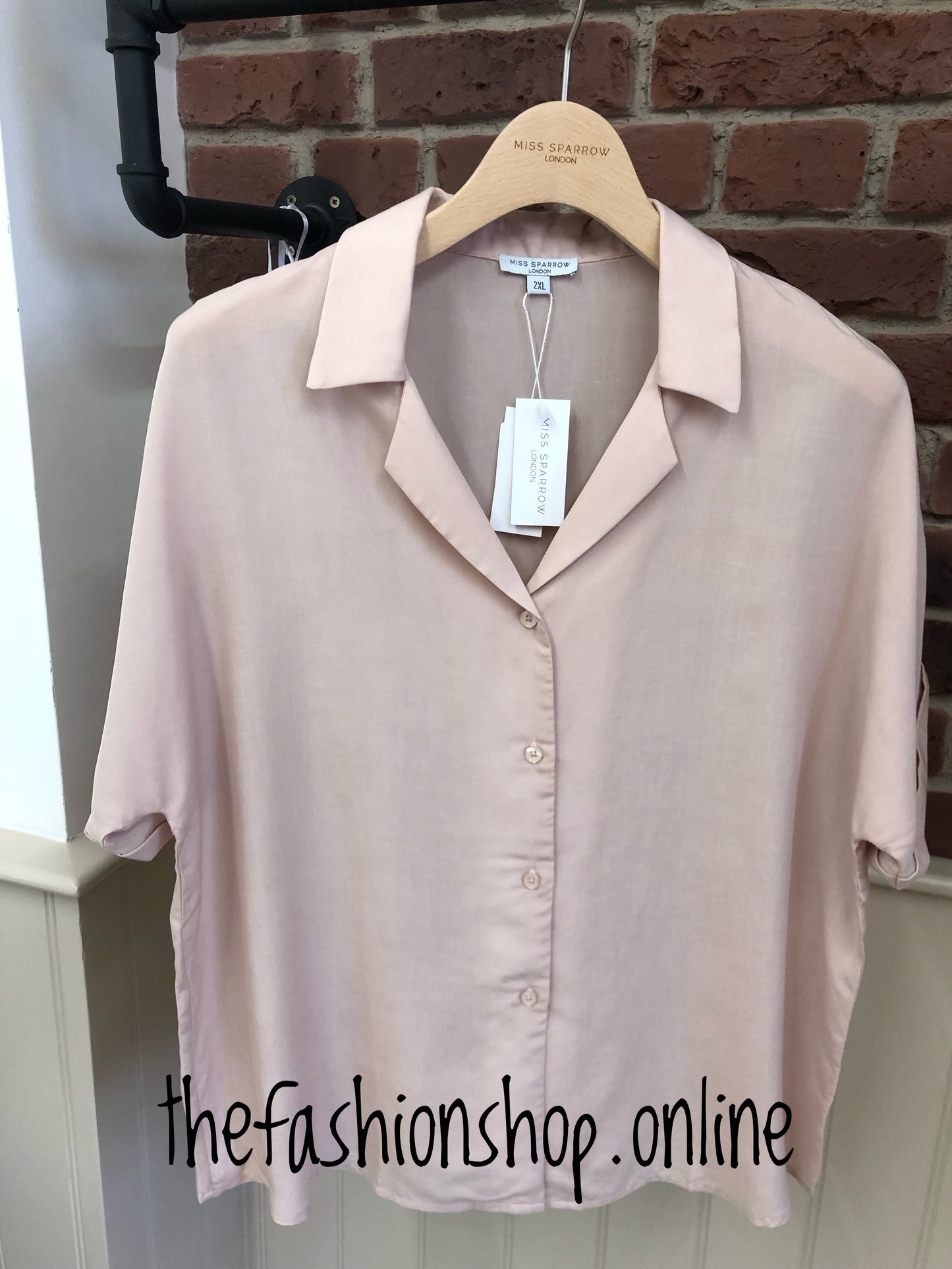 Miss Sparrow pink shirt S-2XL