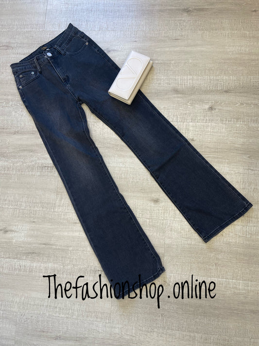 Washed black bootcut jeans sizes 8-16