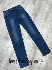 Stone wash ladies fit slim leg jeans sizes 12-20