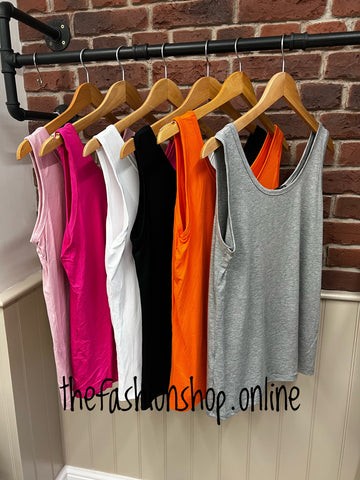 Plus size grey quality round neck vest 18-24