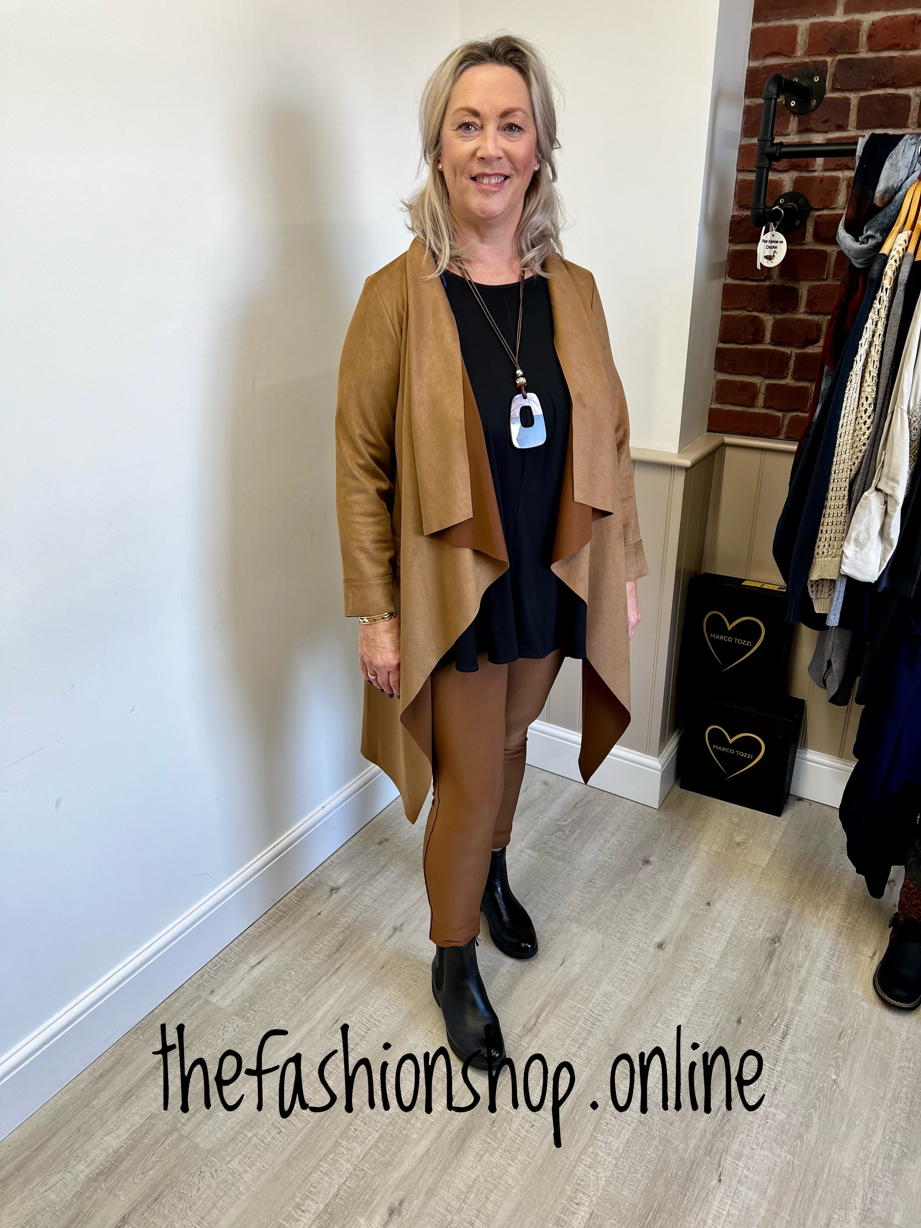 Tan sales waterfall jacket