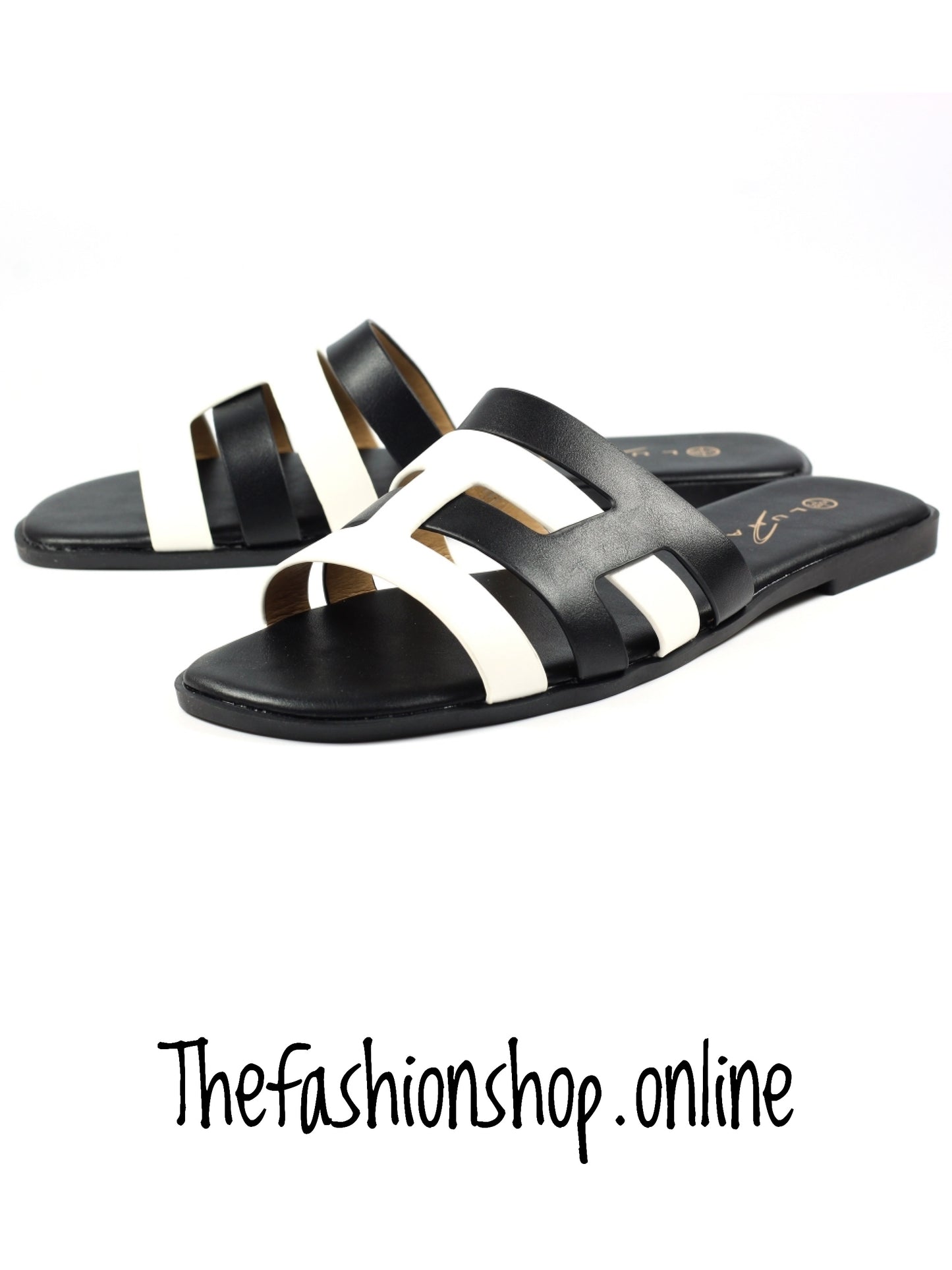 White Lunar Dizzy mule sandals sizes 4-8