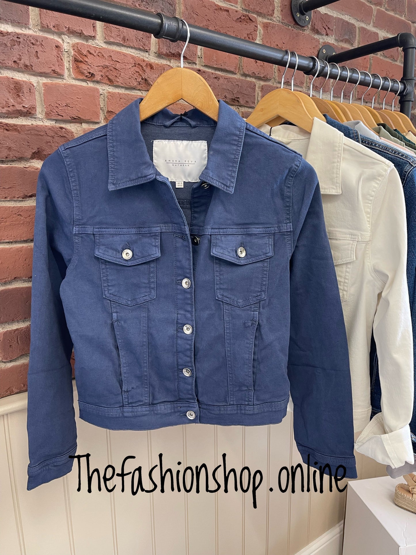 Blue denim style cotton jacket sizes 8-18