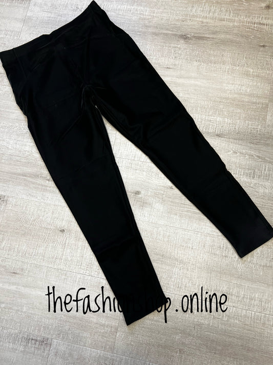 Premium black velvet look jegging 12-22