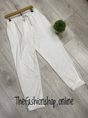 White classic magic trousers (reg) 12-18