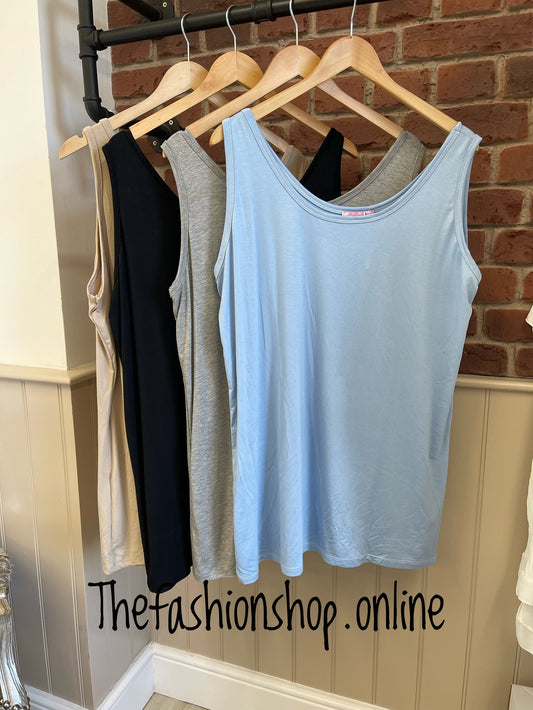 Light blue quality round neck vest 10-16