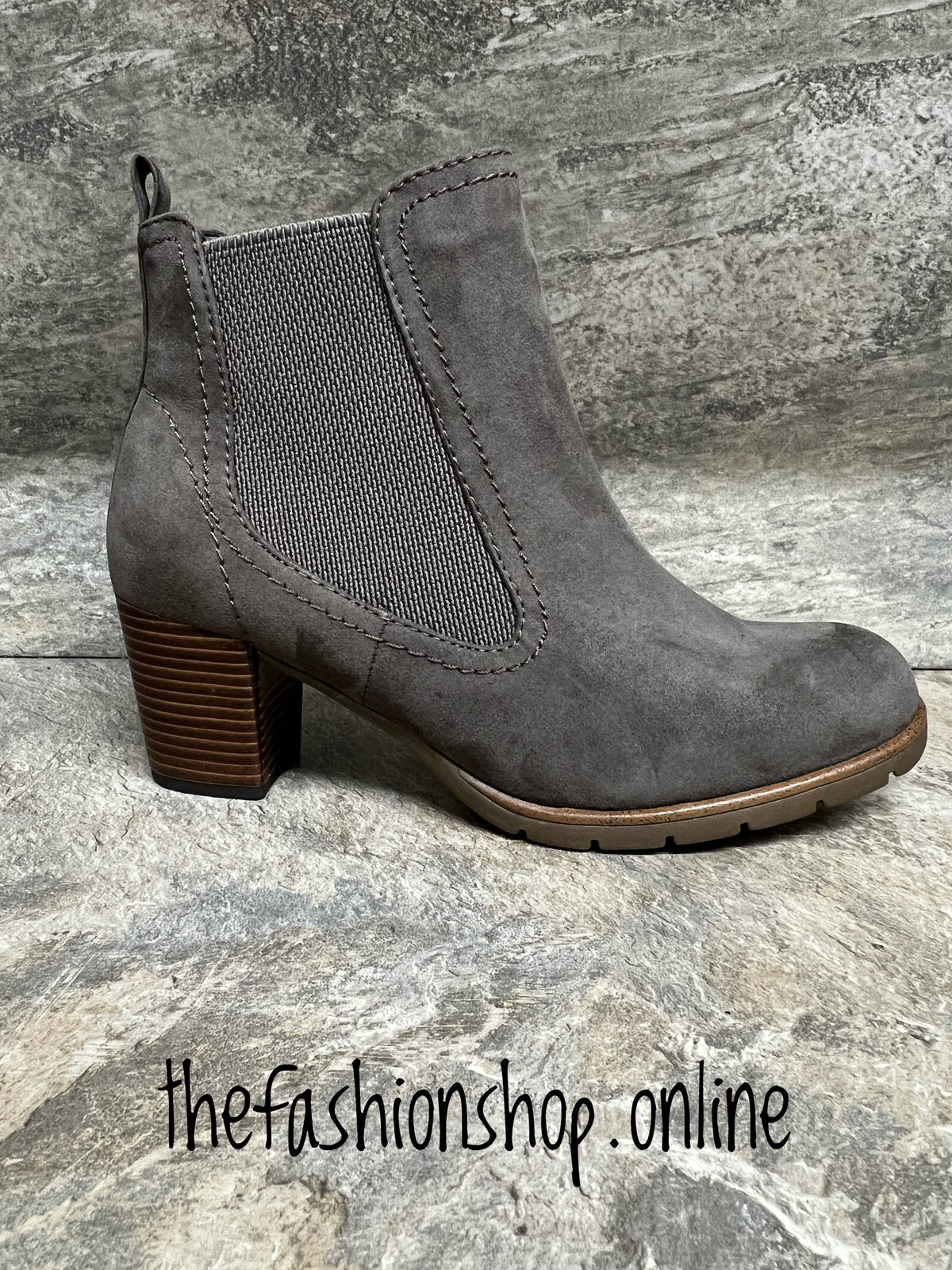 Marco Tozzi pepper heeled Chelsea ankle boot 4-9