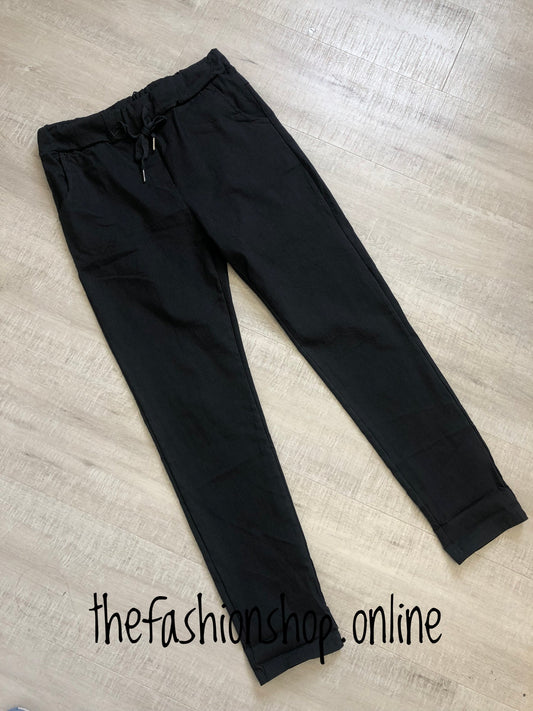 Charcoal smooth super stretchy trousers (reg) 10-16