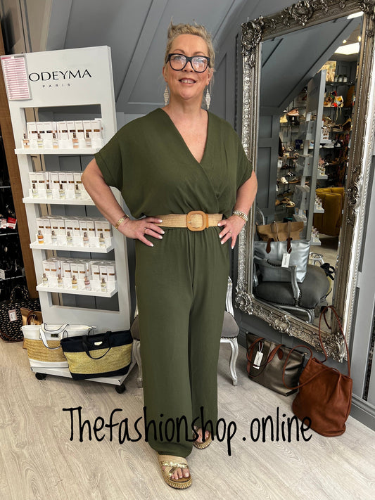 Khaki jumpsuit 14-16