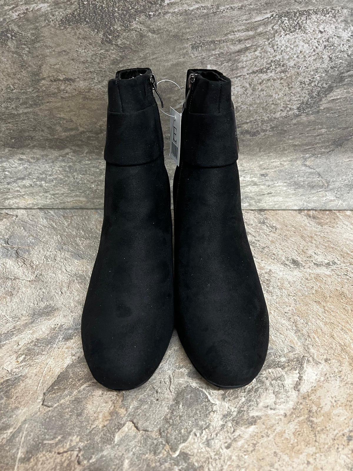 Tina black heeled buckle boot sizes 4-8