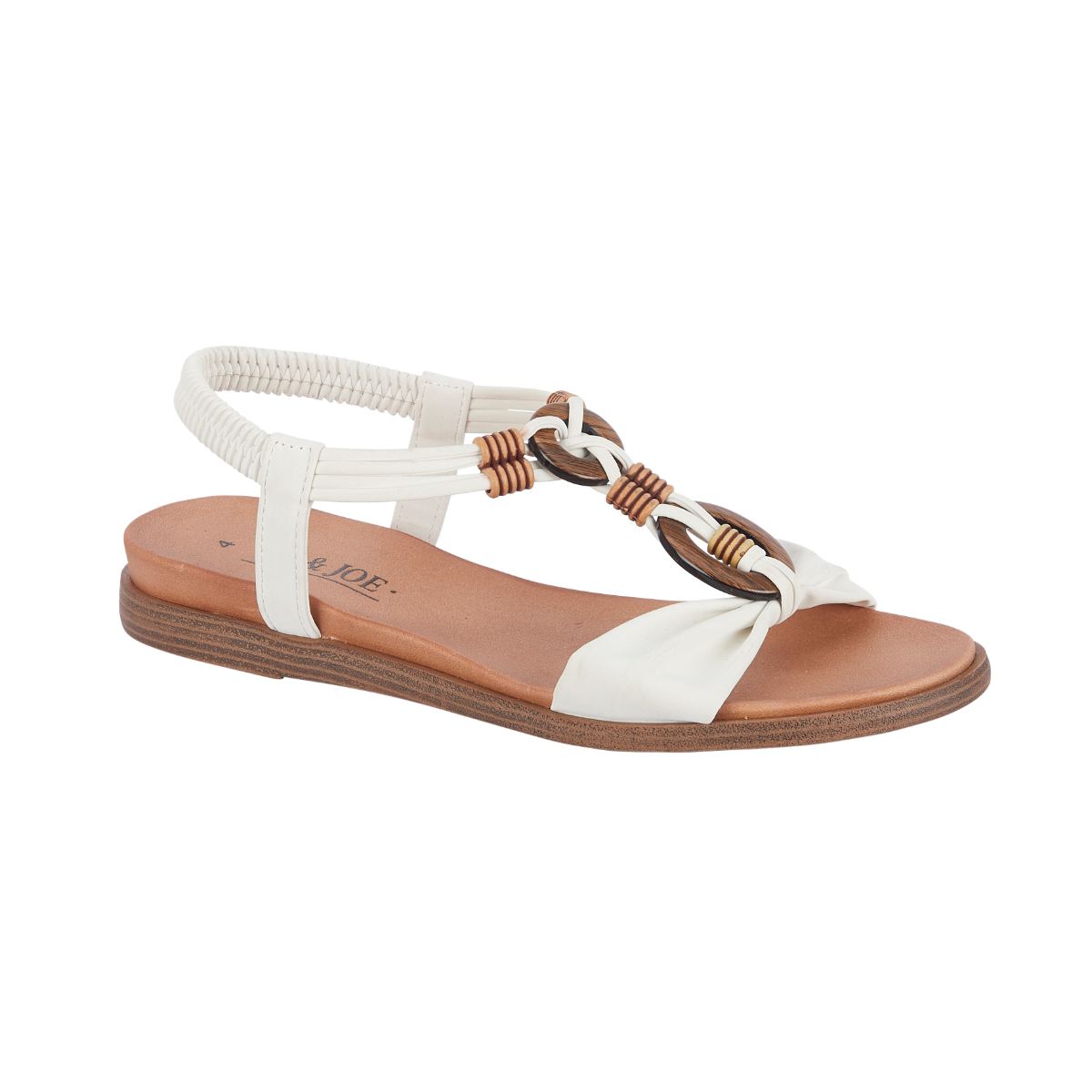 Jo & Joe Larnaca white sandals sizes 4-8 (37-41)
