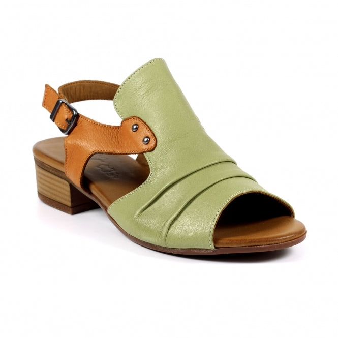 Lazy Dogz Jaden khaki and tan leather sandals sizes 4-8
