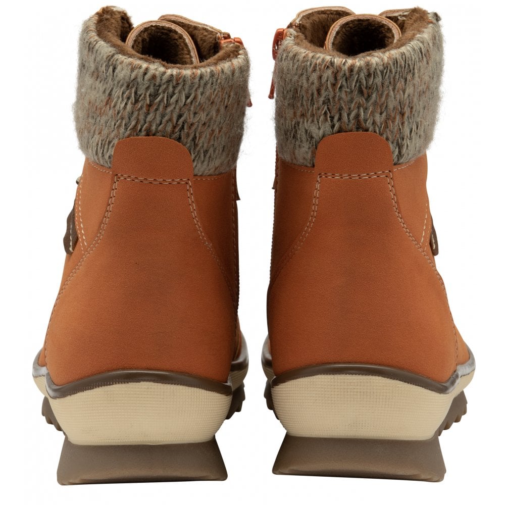 Lotus Libby orange ankle boot with side zip sizes 4-8