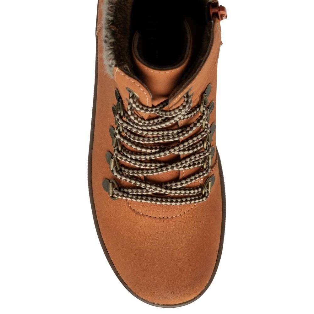 Lotus Libby orange ankle boot with side zip sizes 4-8