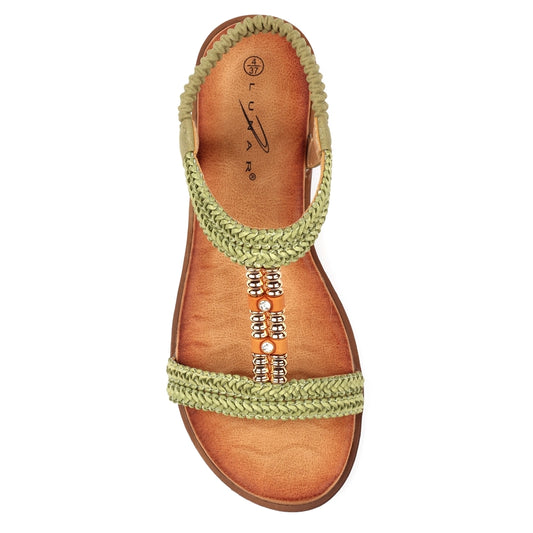 Lunar Portofino khaki sandals sizes 4-8 (37-41)