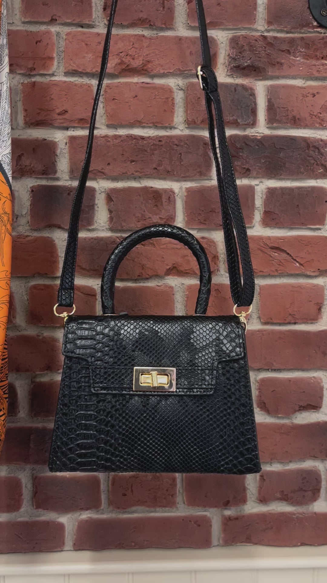 Small snake print bag best sale