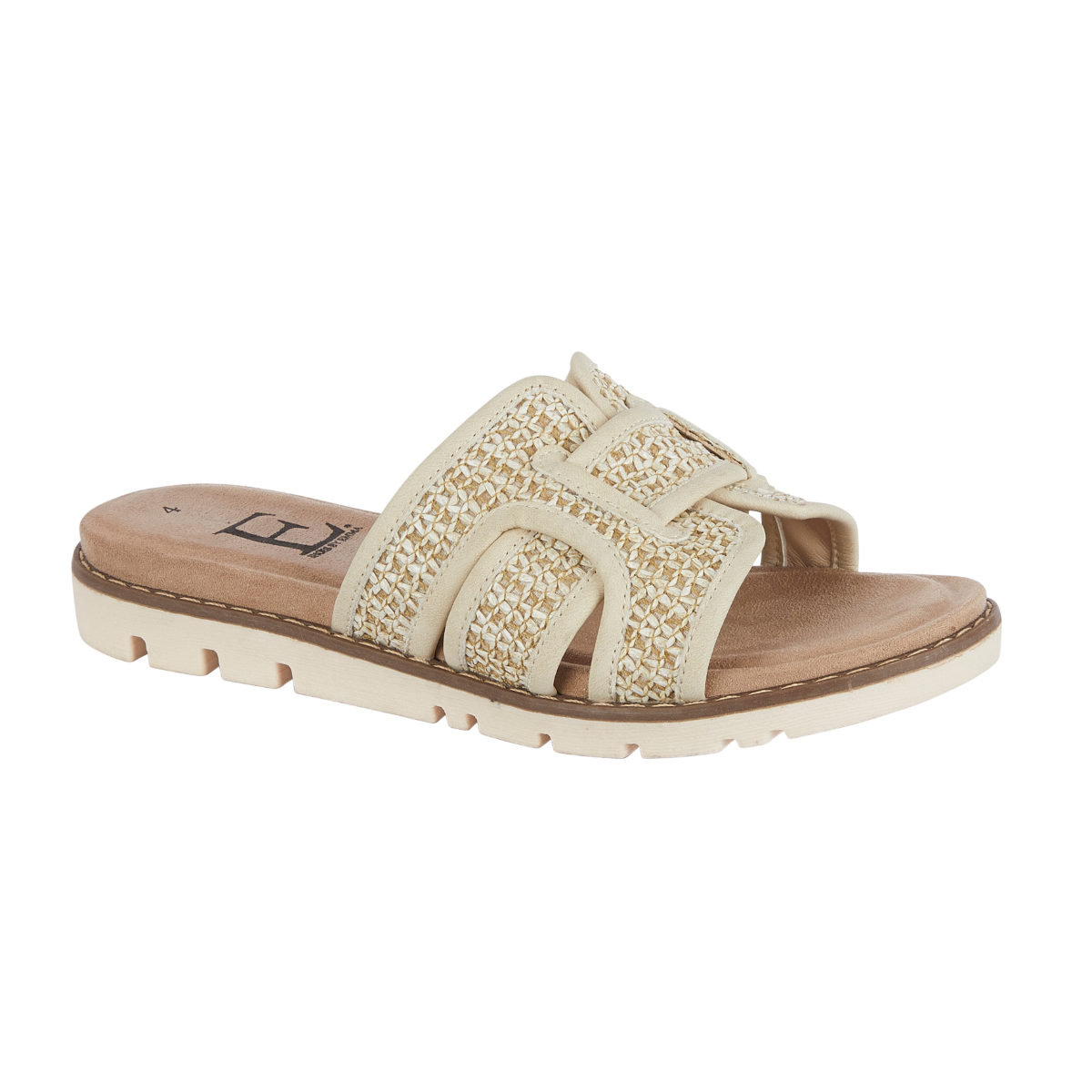 Raphael beige slip on sandal sizes 4-8 (37-41)