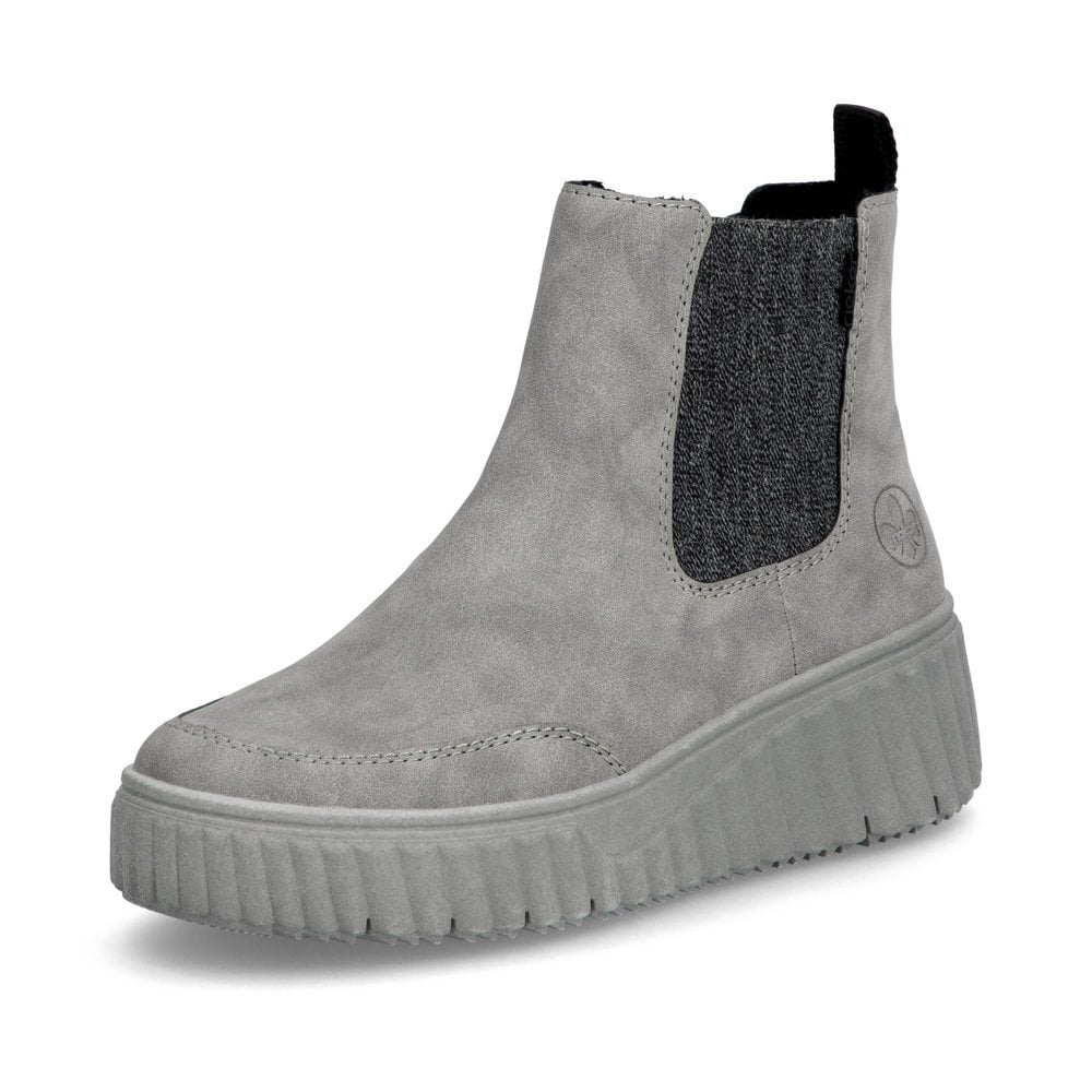 Rieker grey fleece lined Chelsea boot sizes 4-8