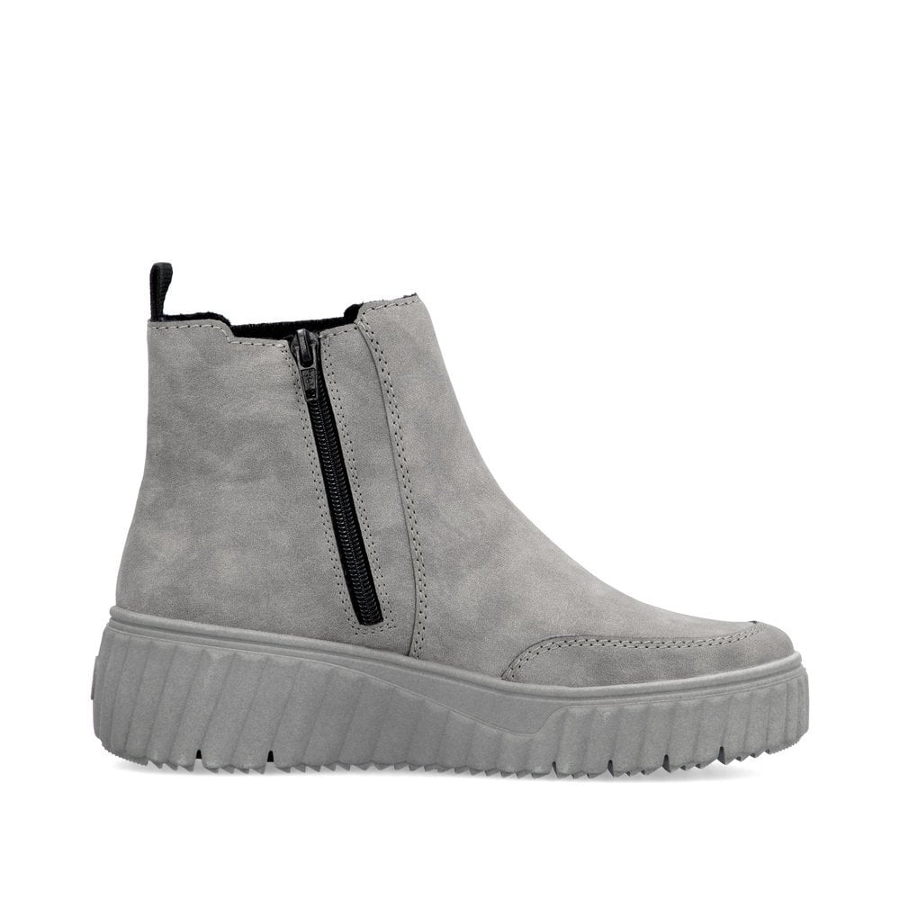 Rieker grey fleece lined Chelsea boot sizes 4-8