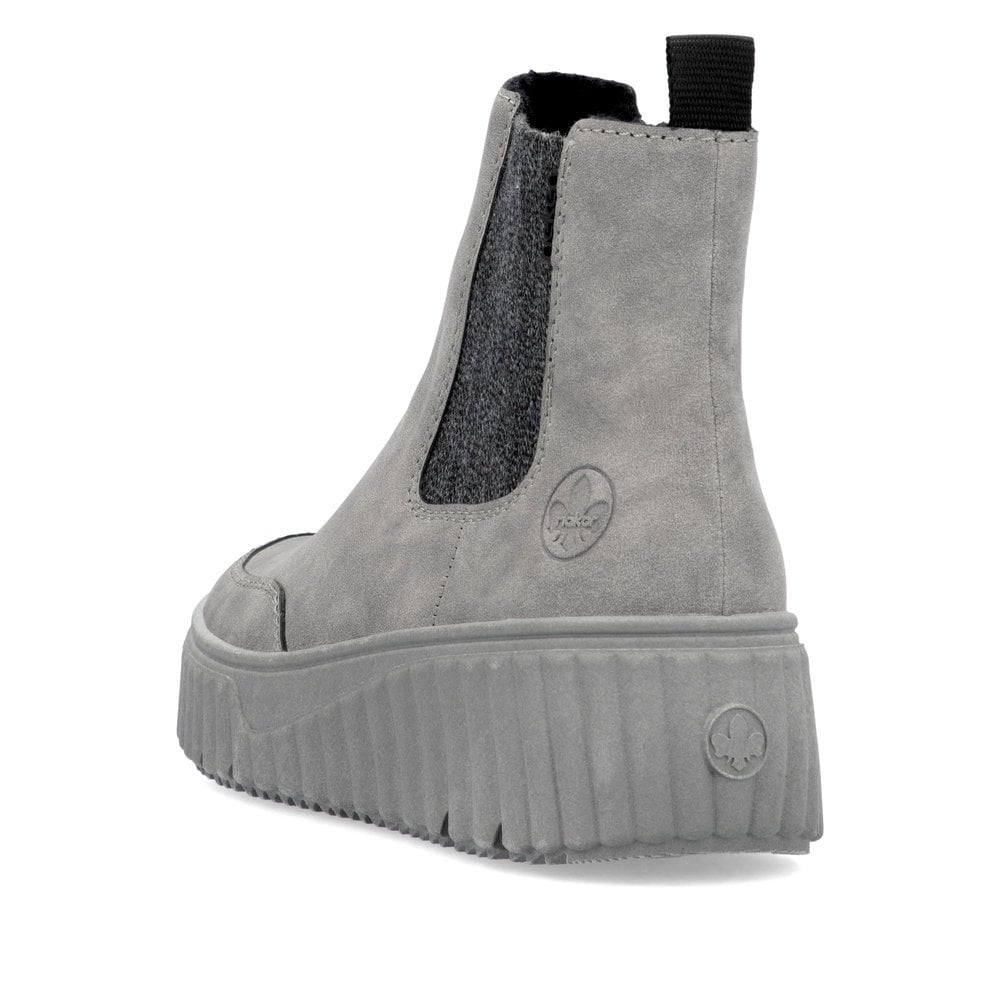 Rieker grey fleece lined Chelsea boot sizes 4-8