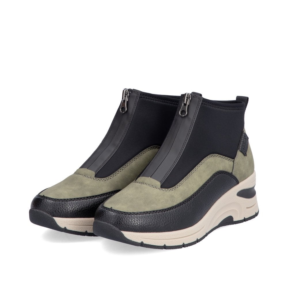 Rieker green zipper shoes sizes 4-8