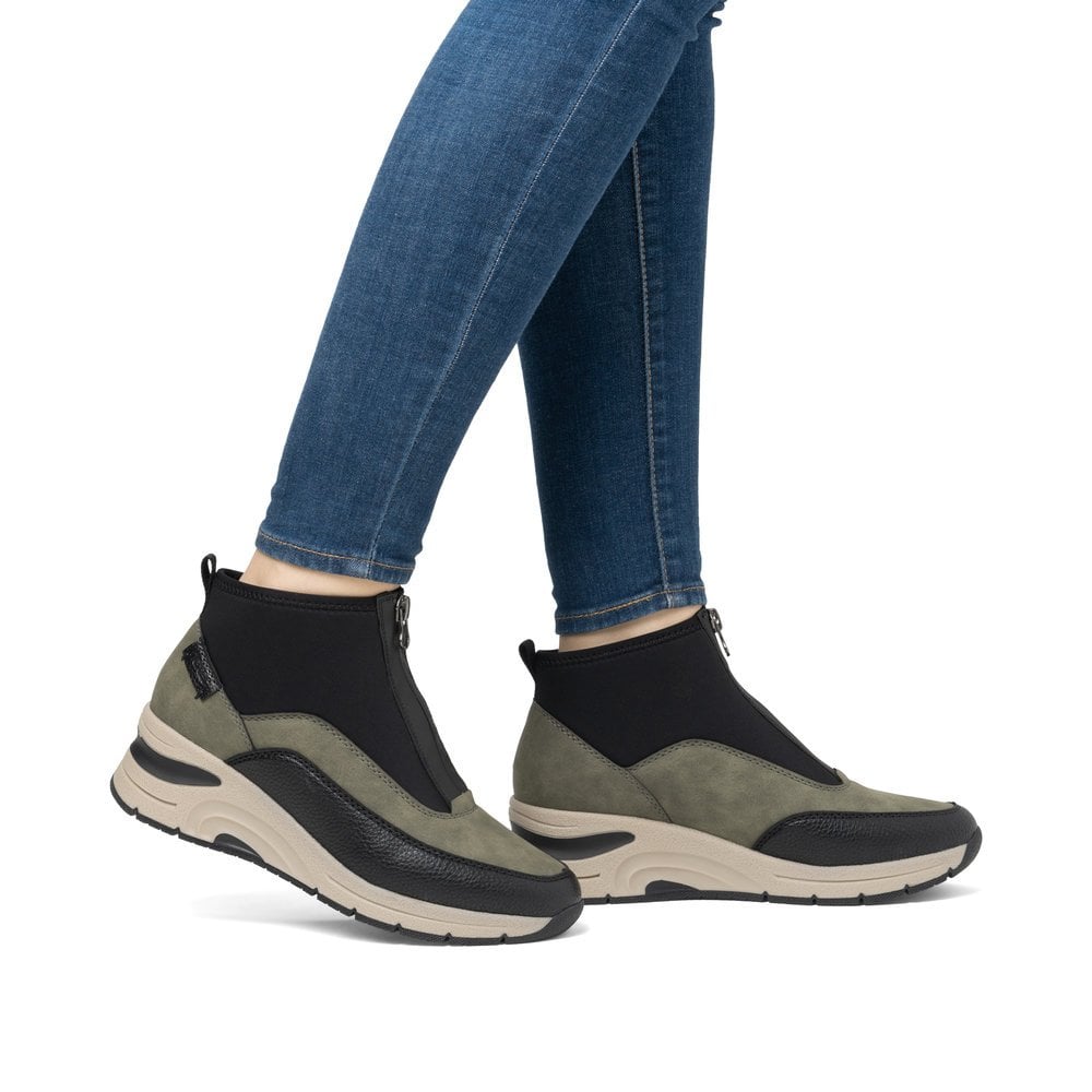 Rieker green zipper shoes sizes 4-8